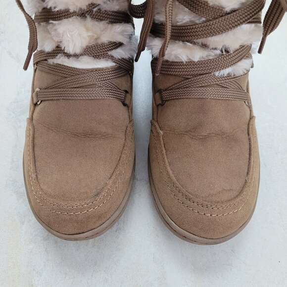 G by GUESS Women's Brown Sueded Lace-Up Boots Size 7.5 - Picture 4 of 14